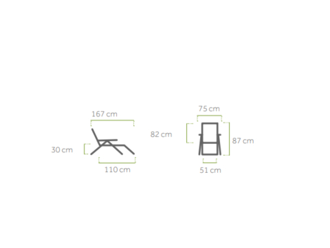 MWH Elements Relaxliege Iron Grey