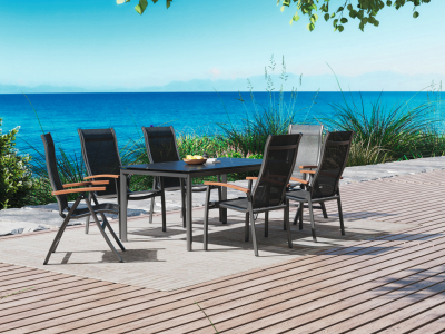Royal Garden Kensington Teak-Alutapo Gartenmöbel-Set