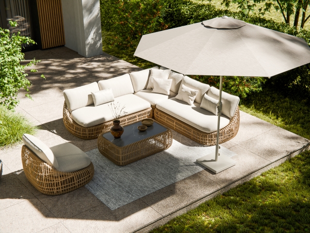 Royal Garden Norden Ecklounge sand 274,5x274,5x69cm