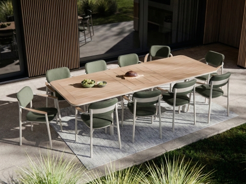 Royal Garden Kemo Ausziehtisch 216-276x111x76cm Teakholz