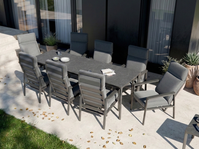 Royal Garden Nomad Ausziehtisch Anthrazit 207-272x90x74cm